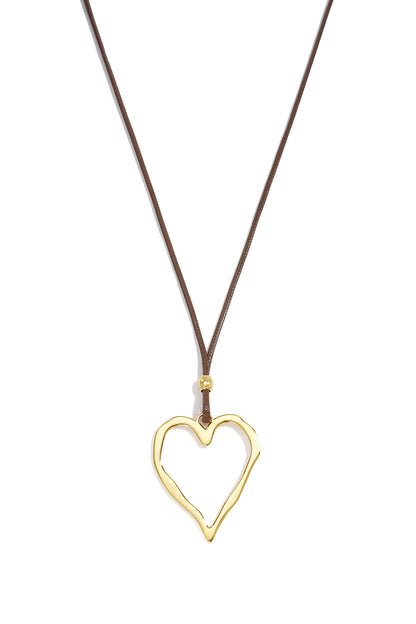 Lange roestvrijstalen halsketting met hartje, eenvoudige, alledaagse serie, dames sieraden
