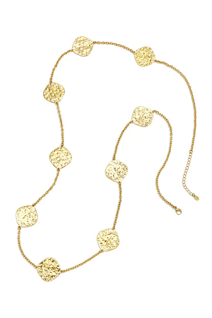 Lange roestvrijstalen kettingen met geometrische vorm, eenvoudige, alledaagse serie, dames sieraden