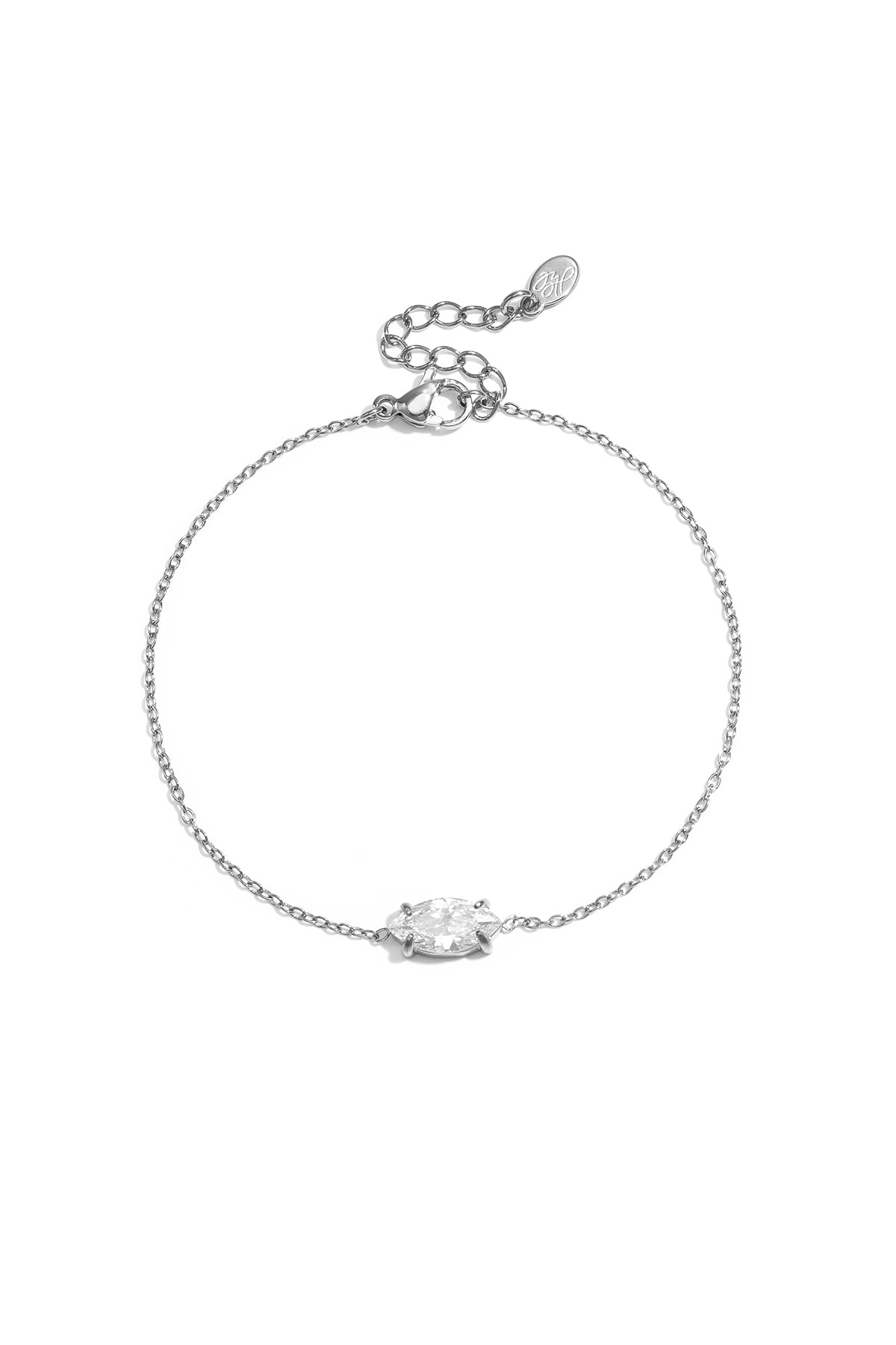 Armbanden met bedeltjes van roestvrij staal in ovale vorm, eenvoudige serie voor dagelijks gebruik, damessieraden