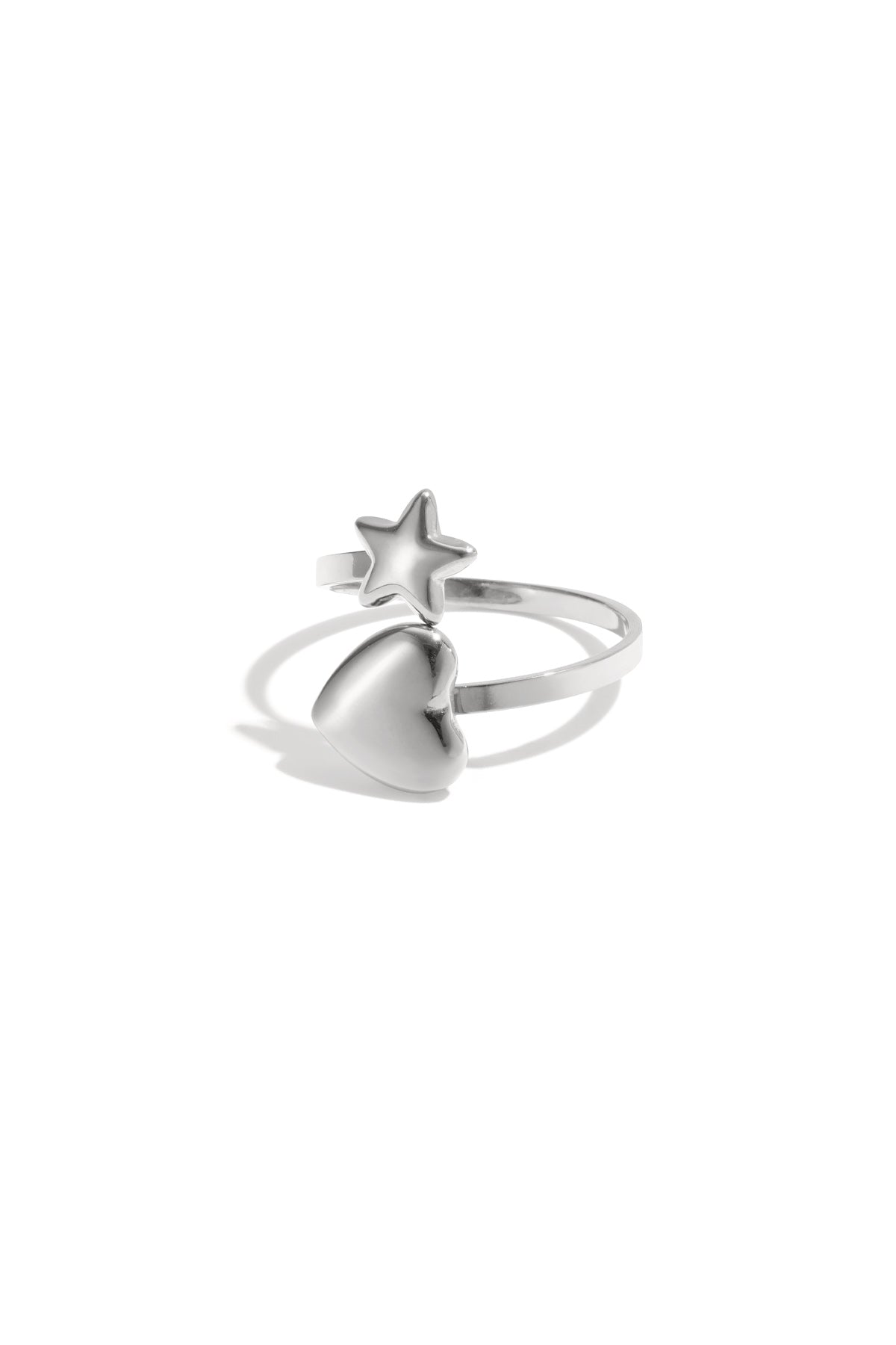 Ring met hart en ster