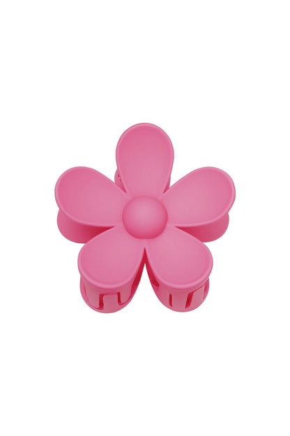 Effen kleur matte madeliefje bloem haarklem fuchsia Resin