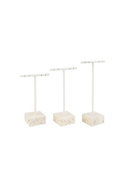 3 stenen oorbellen displays