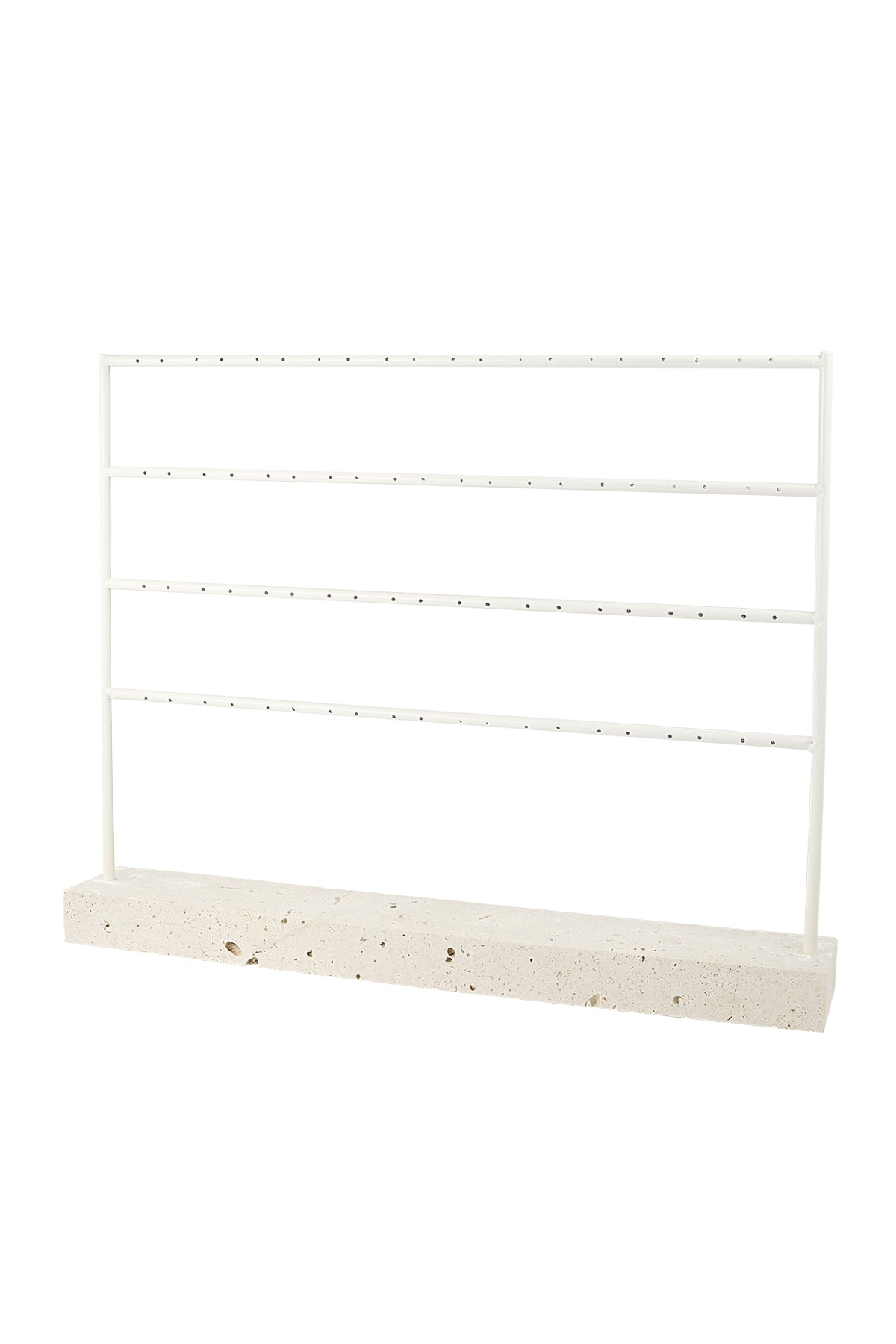 Stenen oorbellen display