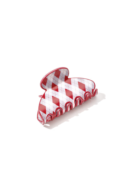 Haarklemmen met ruitjespatroon, casual PVC-accessoires voor dagelijks gebruik