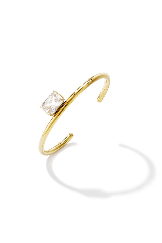 Roestvrijstalen manchetarmbanden, rechthoekig, eenvoudig, dagelijks gebruik, Simple Series, dames sieraden