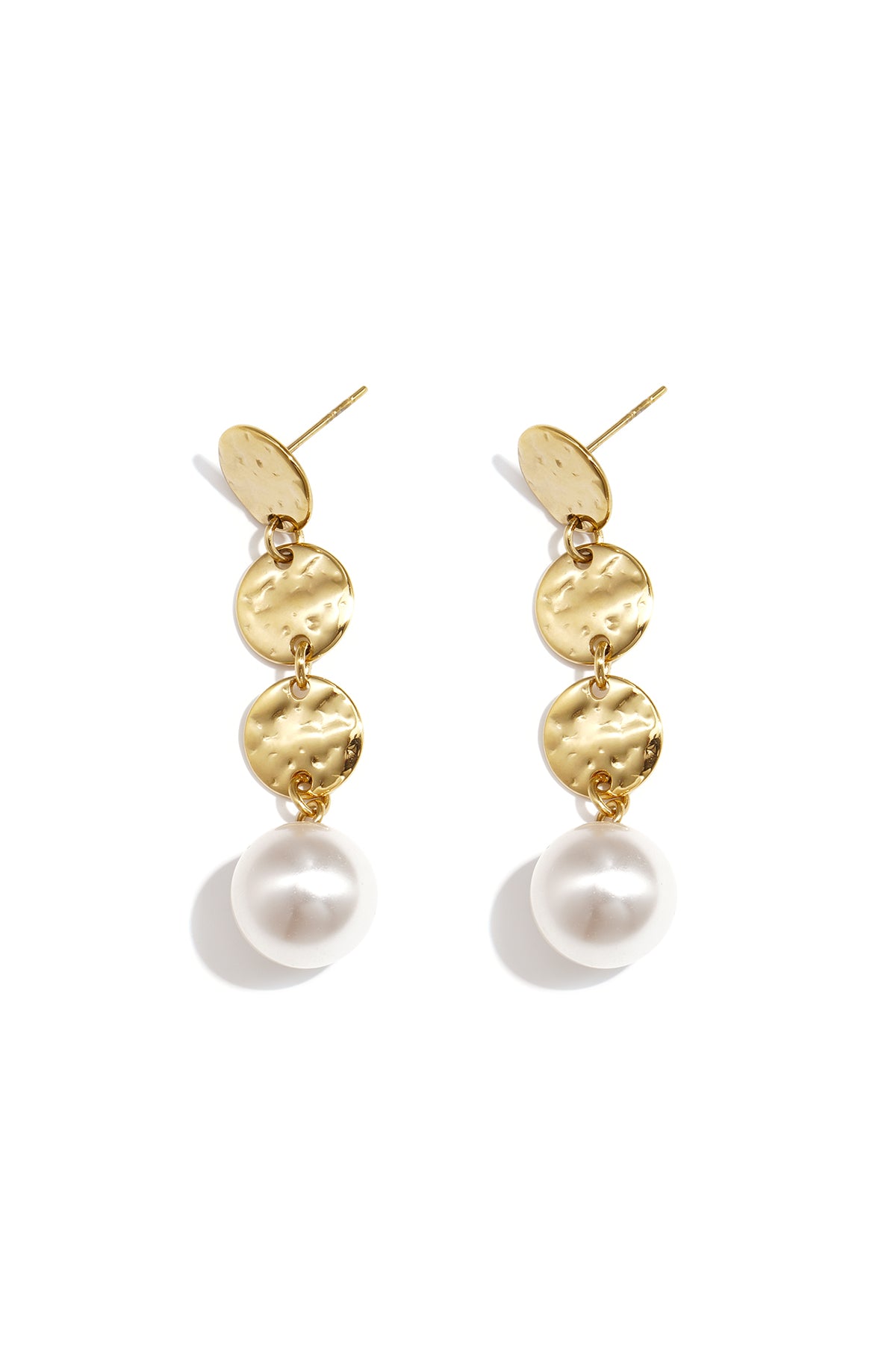 Hangende oorbellen van roestvrij staal met geometrische vorm, elegante en eenvoudige collectie voor dagelijks gebruik. Damessieraden.