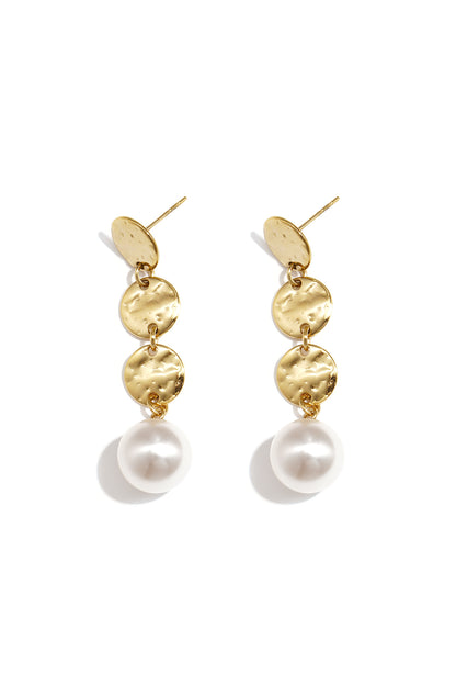Hangende oorbellen van roestvrij staal met geometrische vorm, elegante en eenvoudige collectie voor dagelijks gebruik. Damessieraden.