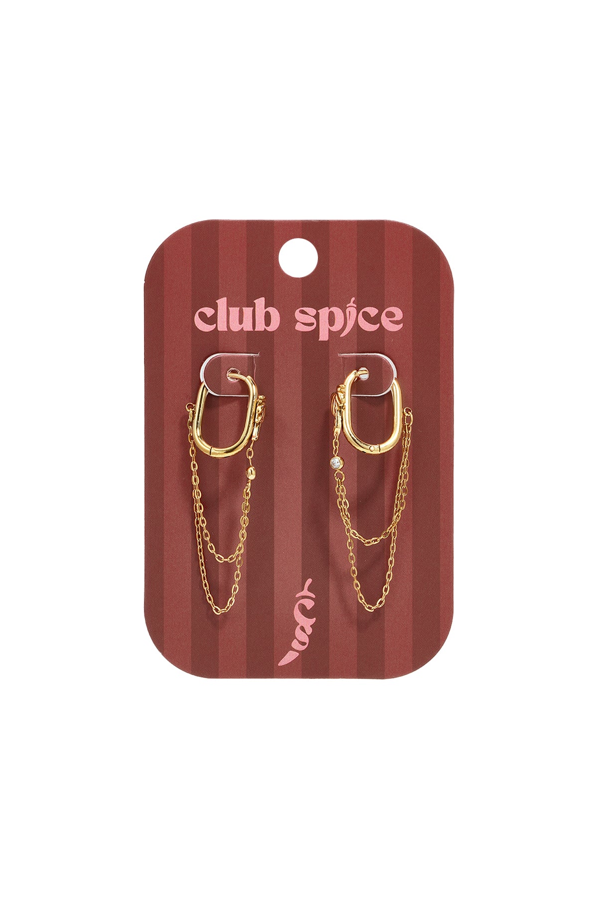 Hangende oorbellen met ketting, eenvoudige, alledaagse, simpele serie, damessieraden
