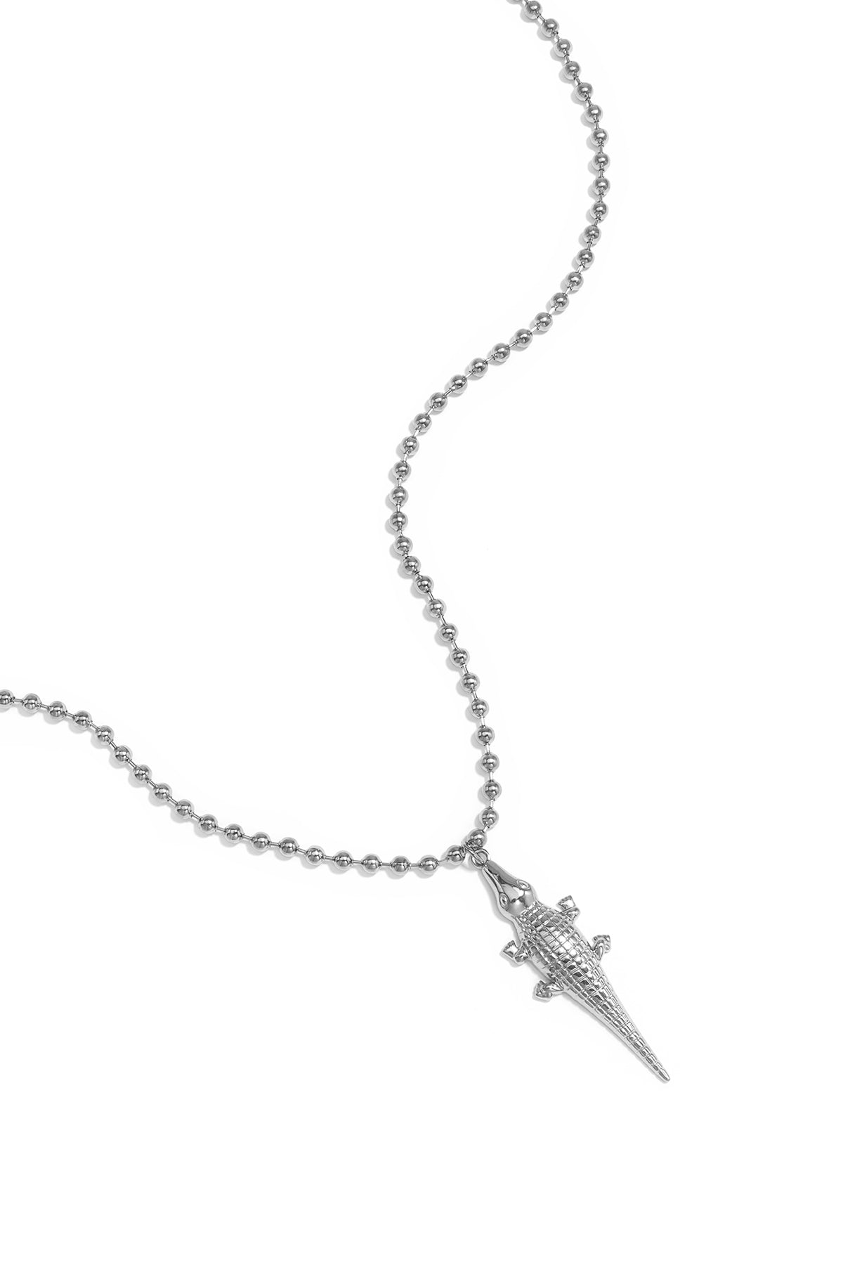 Statement ketting met krokodilbedel