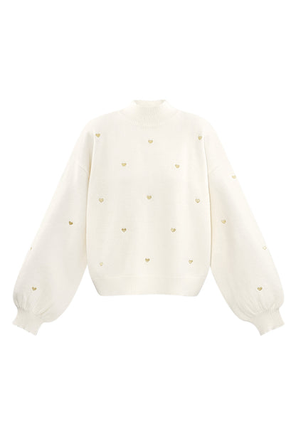 Acryl Gebreide Trui Casual Hart Patroon Herfst/Winter