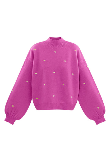 Acryl Gebreide Trui Casual Hart Patroon Herfst/Winter