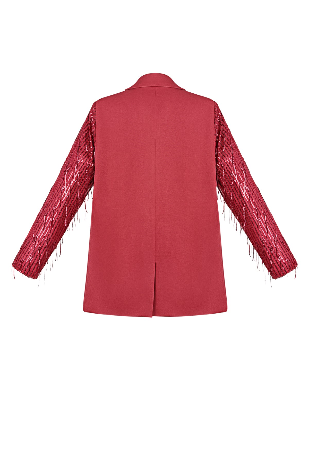 Polyester Vrouwen Jas Met Fransjes Mouw Ontwerp