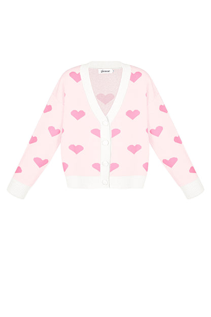 Viscose Gebreide Dames Trui Leuk Hart Patroon Herfst/Winter