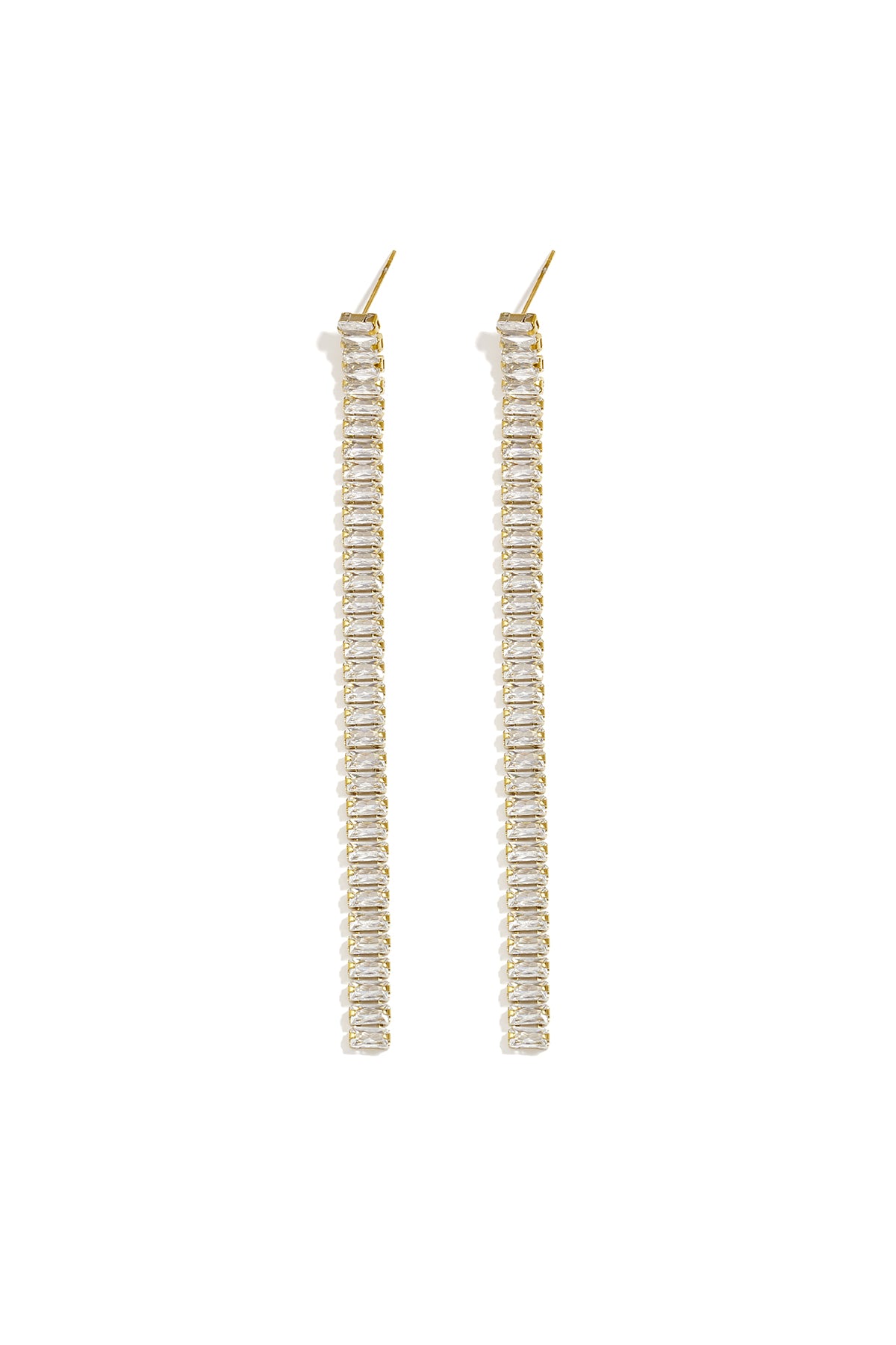 Oorbellen met hangertjes van roestvrij staal en ketting, Simple Daily Simple Series, damessieraden