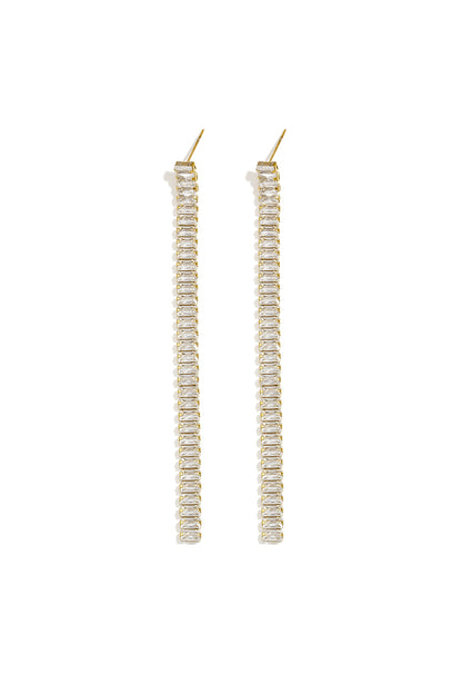 Oorbellen met hangertjes van roestvrij staal en ketting, Simple Daily Simple Series, damessieraden