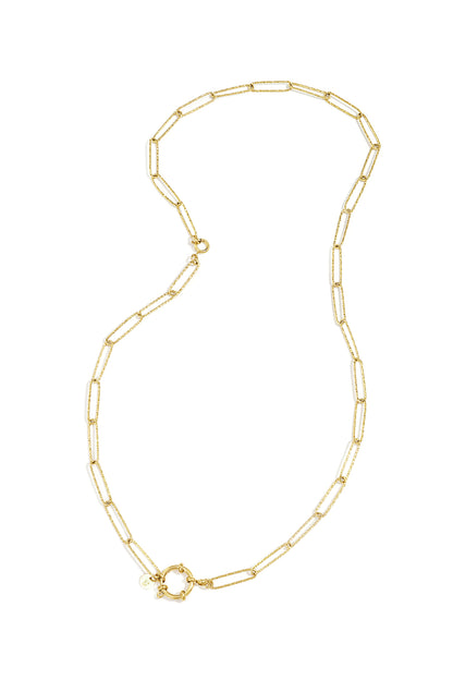 2-in-1 ketting en armband met gestructureerde schakels