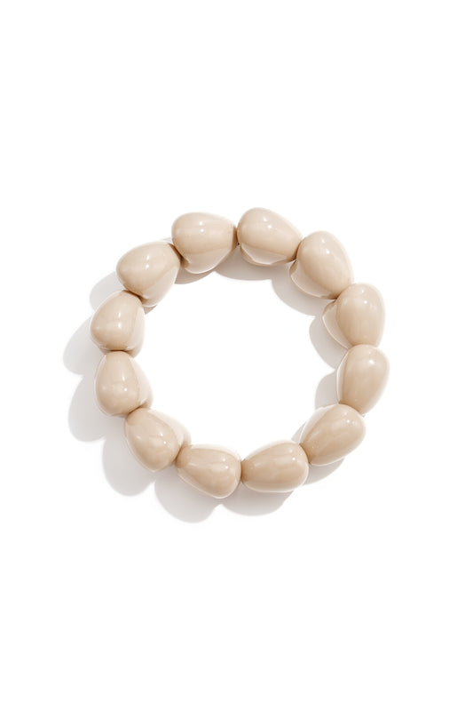 Armband met chunky harten kralen