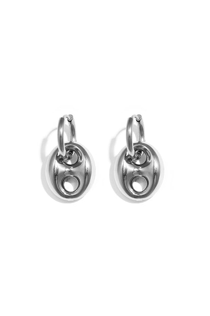 Roestvrijstalen hangende oorbellen met onregelmatige vorm, casual, dagelijks gebruik, eenvoudige serie, dames sieraden