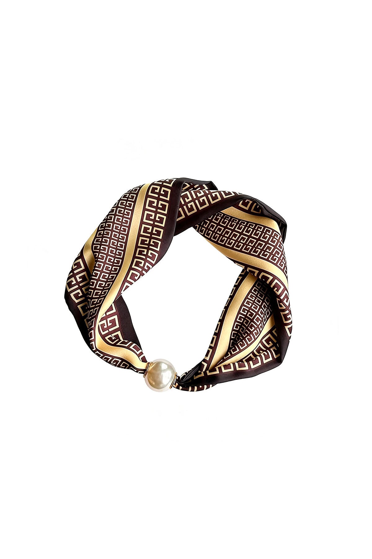 Zomersjaals met geometrische vormen, retro design, polyester, dagelijkse accessoires