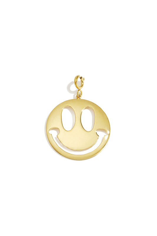 Sieradenonderdelen van roestvrij staal met een lachend gezichtje, eenvoudige dagelijkse sieraden uit de Simple-serie voor dames.
