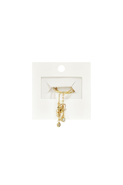 Ringen van roestvrij staal met edelstenen, Circle Simple Daily Simple Series, dames sieraden