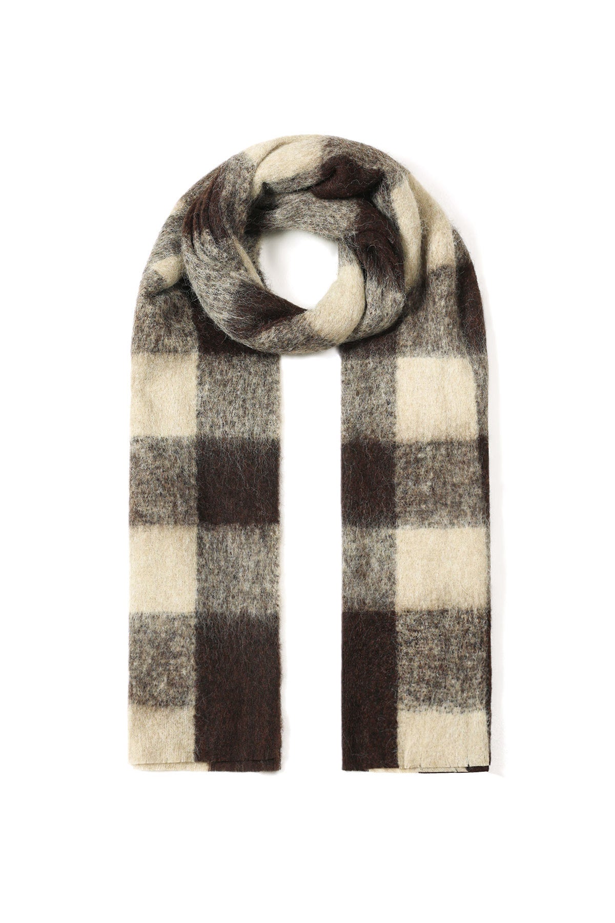 Wintersjaals met ruitpatroon, eenvoudig, polyester, geschikt voor dagelijks gebruik.