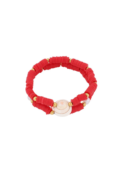 Dubbele schelp armband