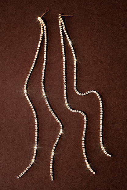 Oorbellen met hangertjes van roestvrij staal en ketting, Simple Daily Simple Series, damessieraden