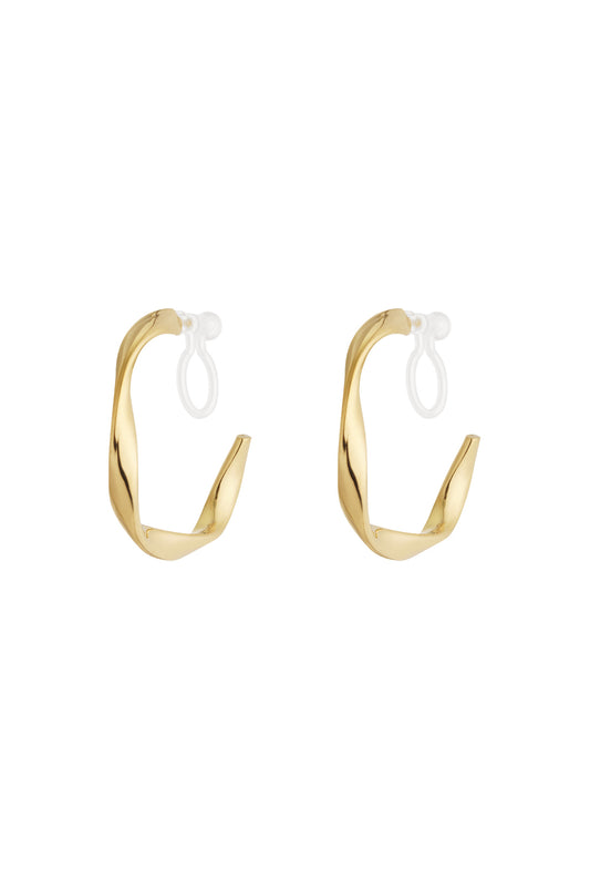 Curve Clip Oorbellen