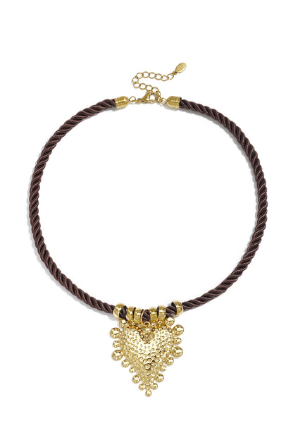 Gevlochten roestvrijstalen ketting met hartje, eenvoudige dagelijkse serie, dames sieraden