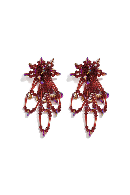 Glazen hangende oorbellen met kralen, elegante en luxe serie voor dagelijks gebruik, damessieraden