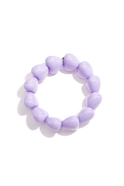 Armband met chunky harten kralen