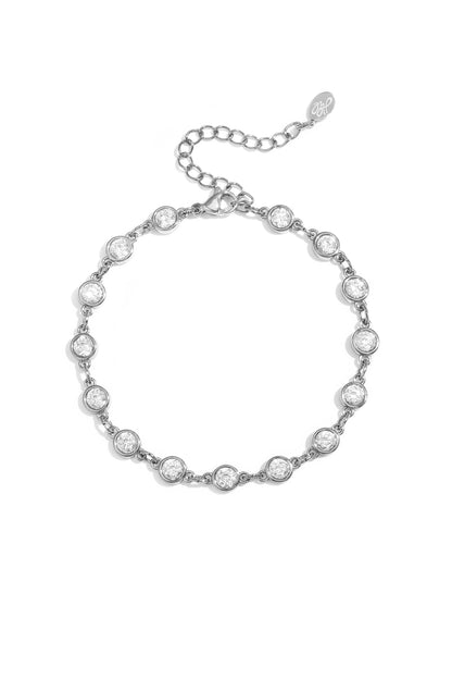 Armband met ronde zirkonia steentjes