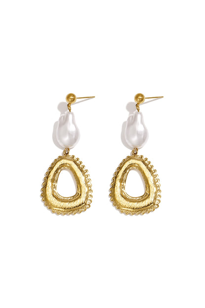 Oorbellen van roestvrij staal in ovale vorm, casual en eenvoudig, dames sieraden