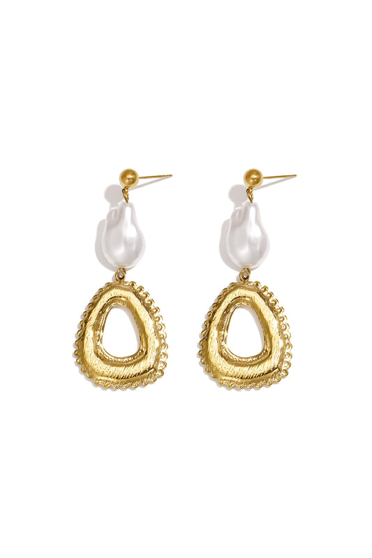 Oorbellen van roestvrij staal in ovale vorm, casual en eenvoudig, dames sieraden