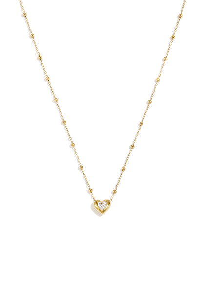 14K vergulde roestvrijstalen hangerkettingen met hartje, eenvoudige dagelijkse sieraden uit de Simple Series voor dames.
