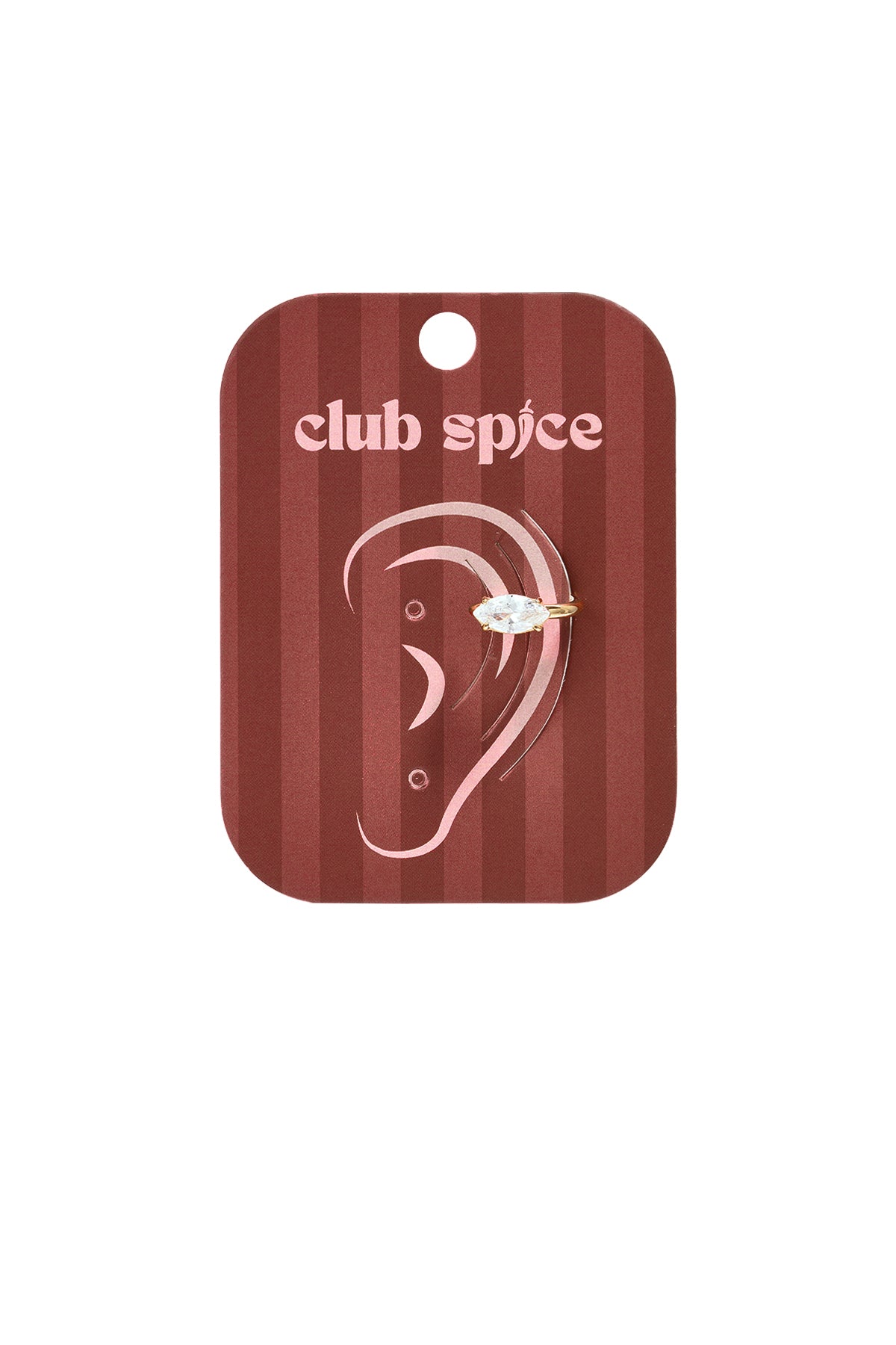Roestvrijstalen oormanchetten in ovale vorm, eenvoudige dagelijkse sieraden uit de Simple Series voor dames.