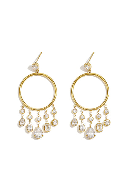 Hangende oorbellen van roestvrij staal in druppelvorm, elegant, geschikt voor feestjes en bijeenkomsten, luxe serie damessieraden