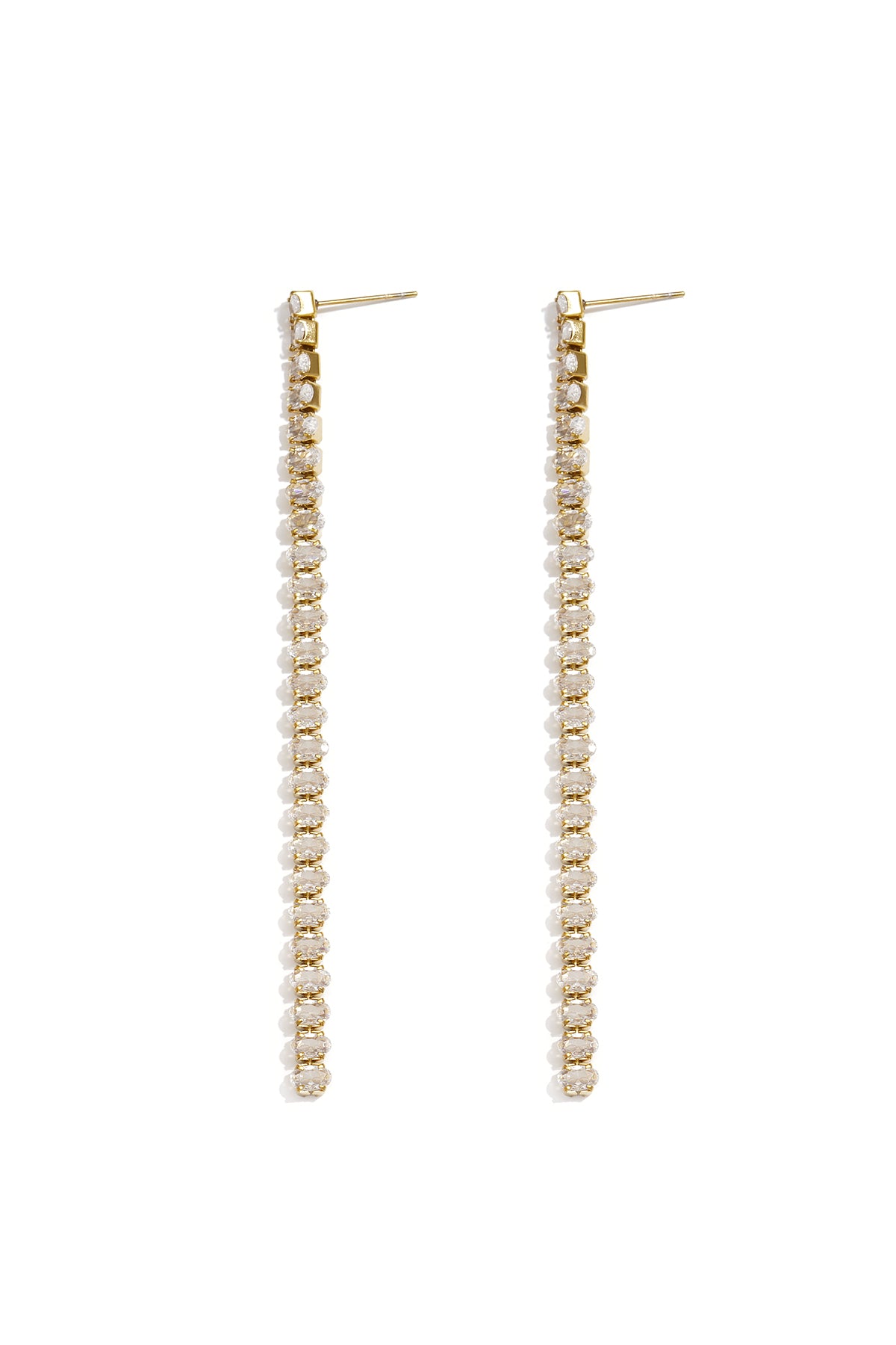 Oorbellen met hangertjes van roestvrij staal en ketting, elegant, geschikt voor feestjes en bijeenkomsten, luxe serie damessieraden