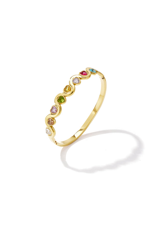 Roestvrijstalen armbanden met hartjes, casual, dagelijks gebruik, eenvoudige serie, dames sieraden