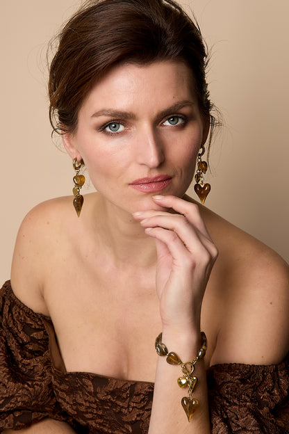 Oorbellen van roestvrij staal met hartjesmotief, casual, dagelijks en romantisch, dames sieraden