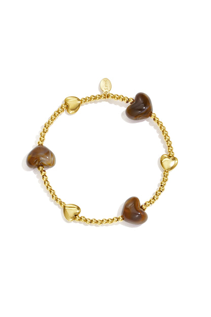 Roestvrijstalen bedelarmbanden met hartje, eenvoudige dagelijkse serie, dames sieraden