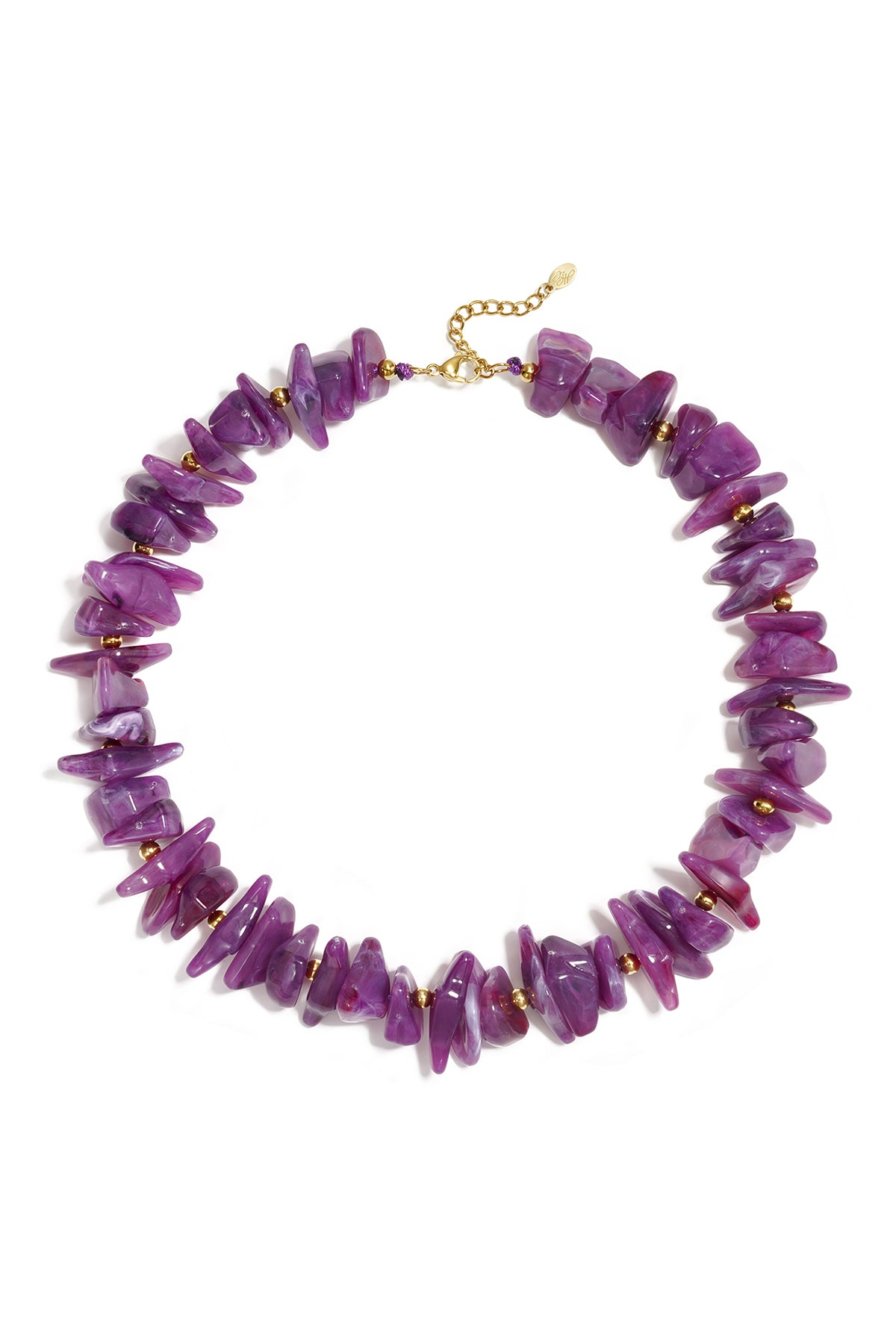 Kralen ketting met verschillende vormen en kleuren steentjes