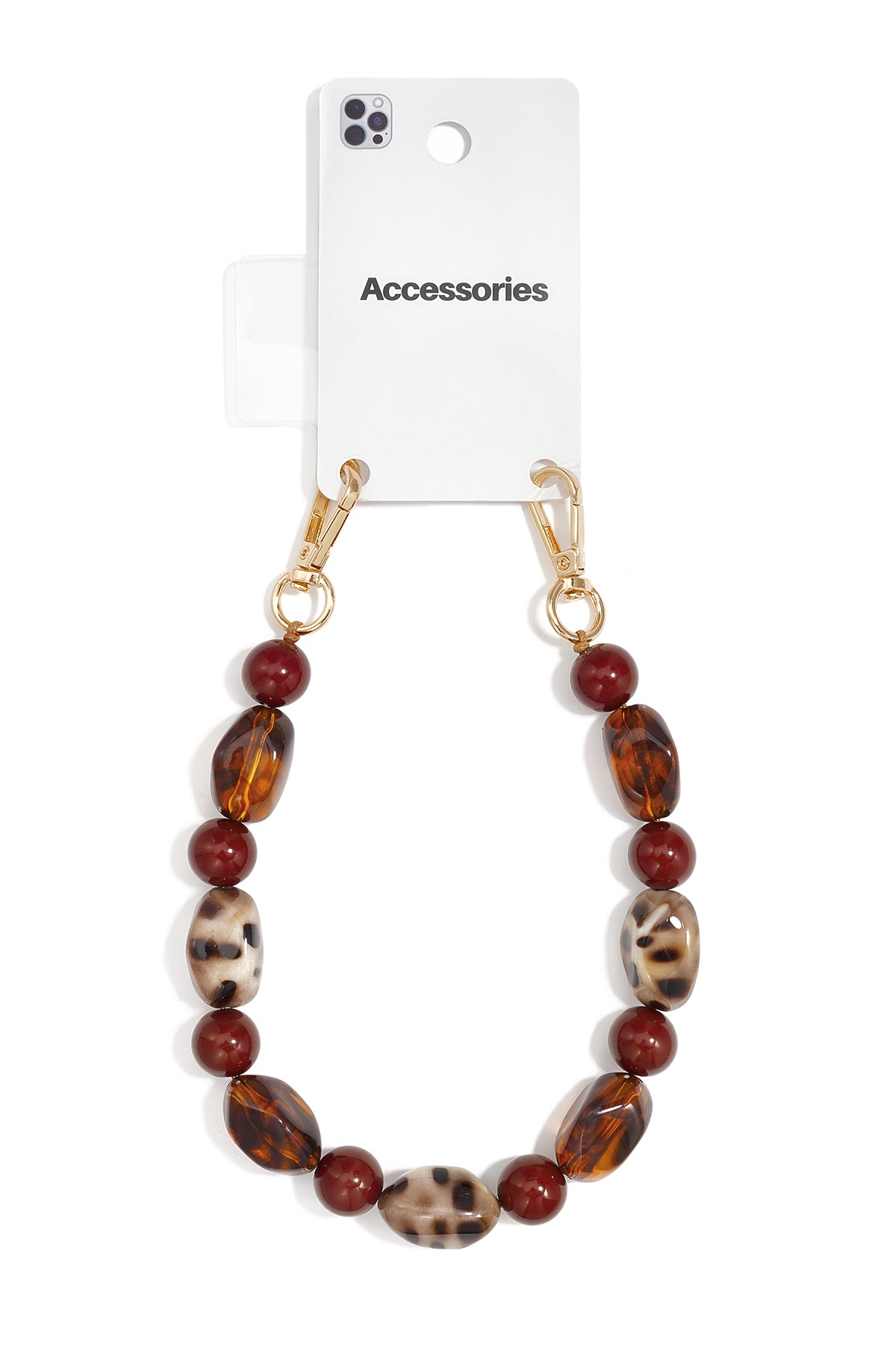 Telefoonketting met onregelmatige vorm, gemaakt van acryl, dagelijkse accessoires