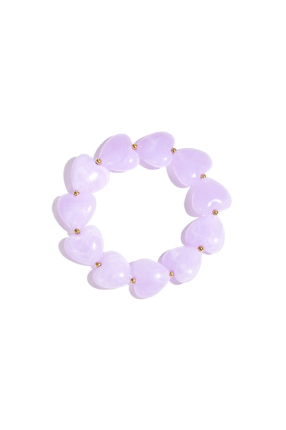 Armband met hartvormige kralen