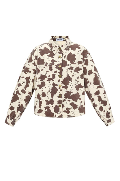 de cowgirl & dol op luipaardprint jeans