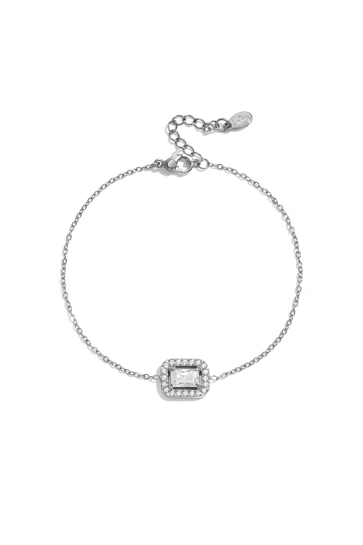 Bedelarmbanden van roestvrij staal, rechthoekig, eenvoudig, geschikt voor dagelijks gebruik, Simple Series, damessieraden