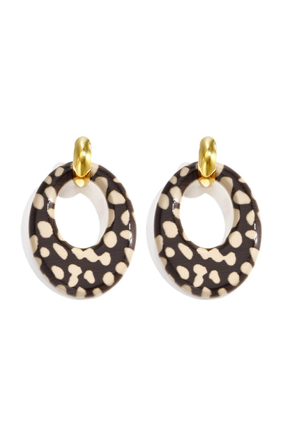 Acryl oorbellen met luipaardprint, eenvoudige, alledaagse sieraden uit de Simple Series voor dames.