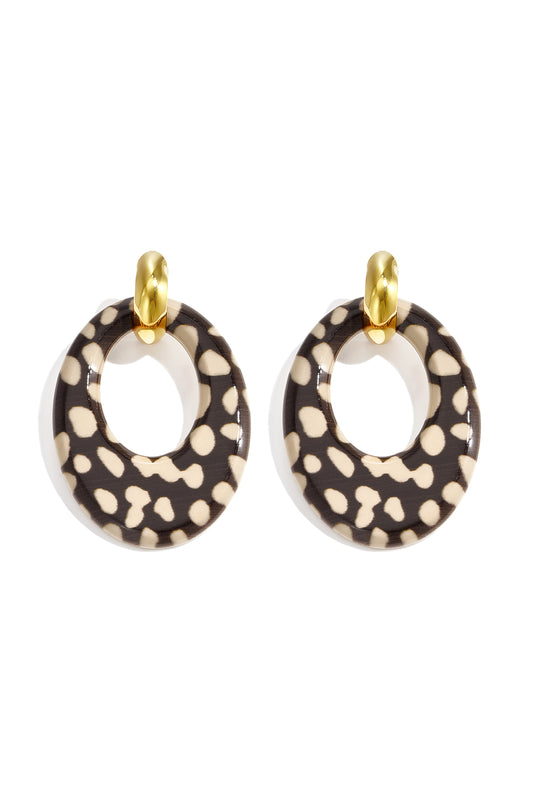 Acryl oorbellen met luipaardprint, eenvoudige, alledaagse sieraden uit de Simple Series voor dames.