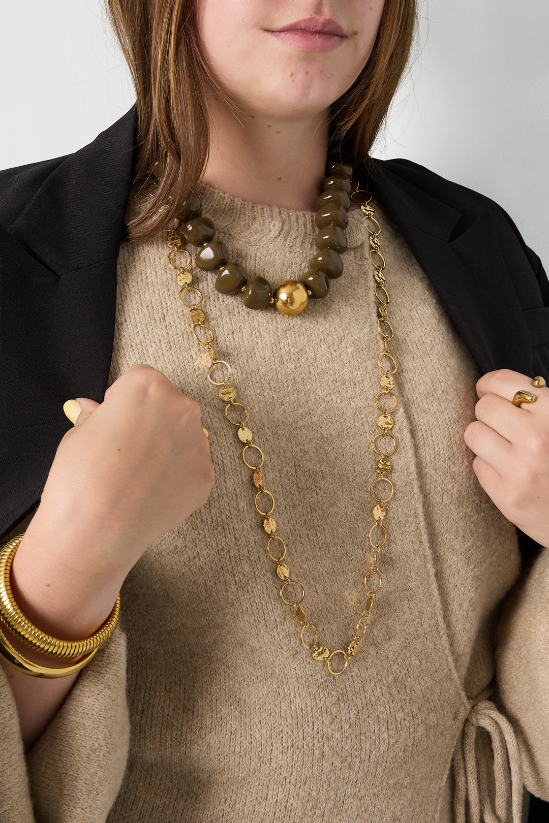 Roestvrijstalen kettingen, eenvoudige kettingen, dagelijkse sieraden uit de Simple Series voor dames.